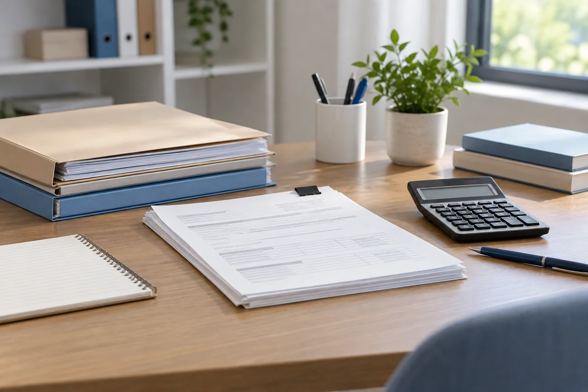 Organised records and a calculator for tax planning