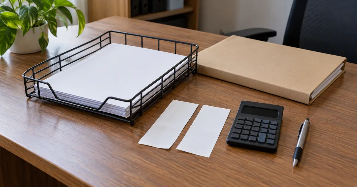 Blank sales invoices and receipt slips arranged for review on a Zimbabwean business desk