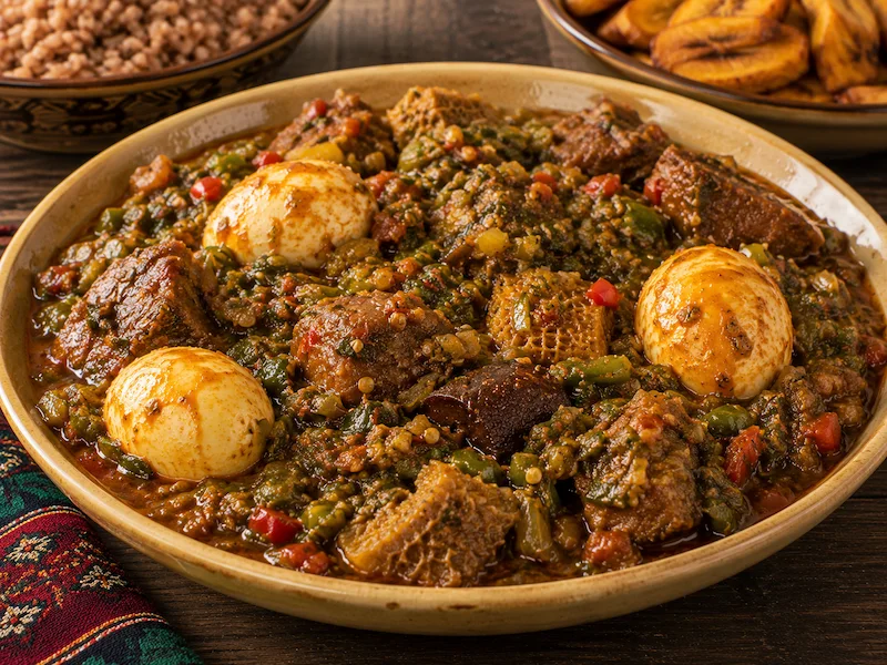 Ayamase recipe from Nigeria