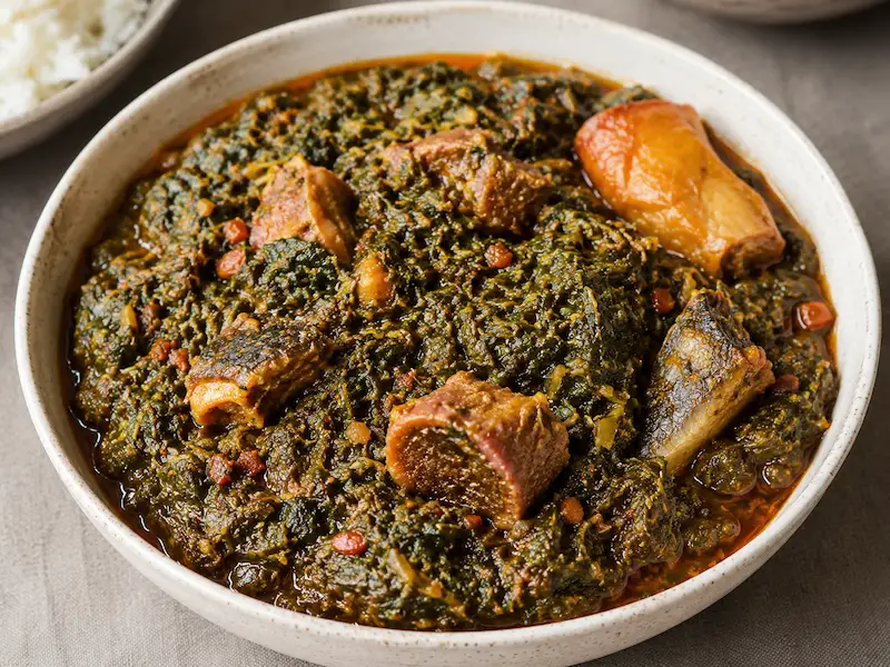 Cassava Leaf Stew recipe from Sierra Leone