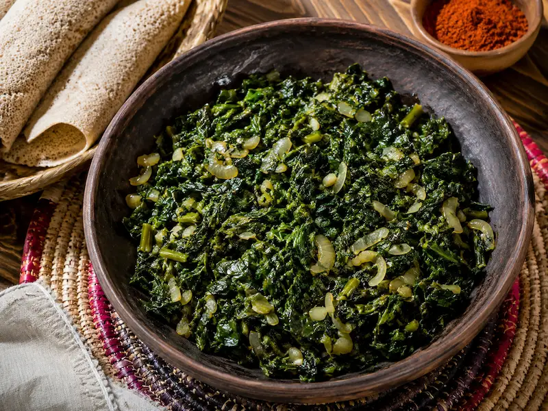 Gomen recipe from Ethiopia