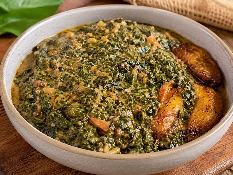 Isombe with Peanut recipe from Burundi