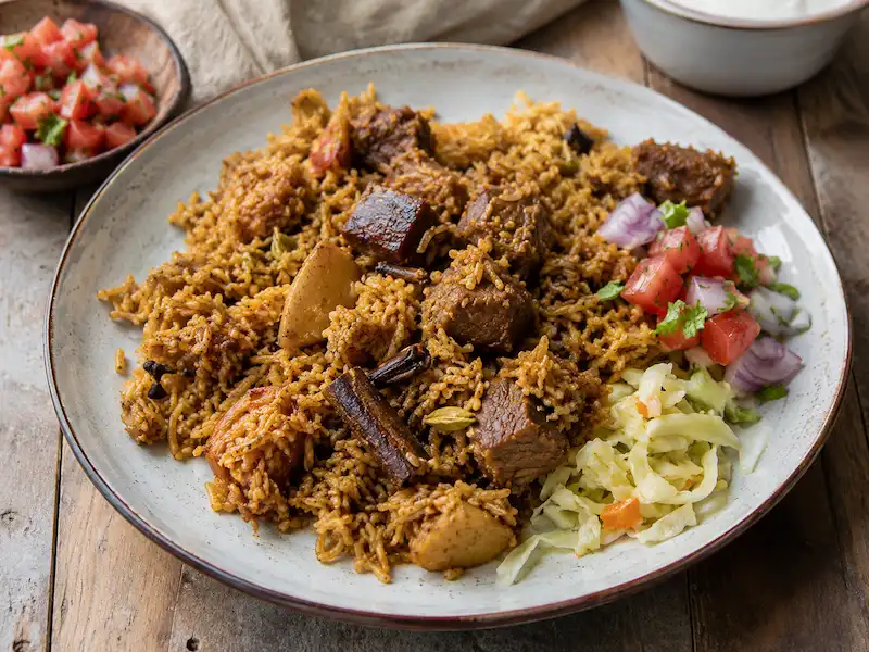 AfroKitchen recipe collection artwork for Kenyan Pilau