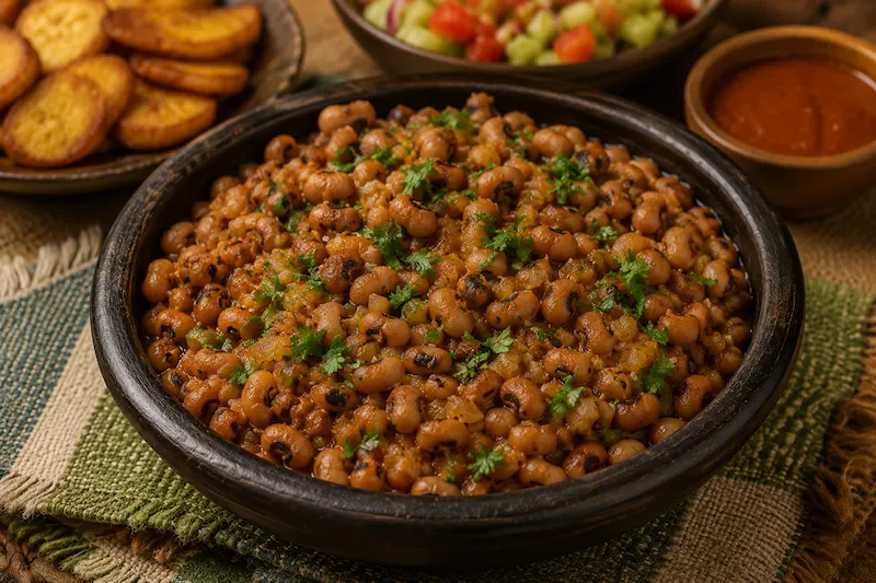 Koki Beans ingredients/prep step