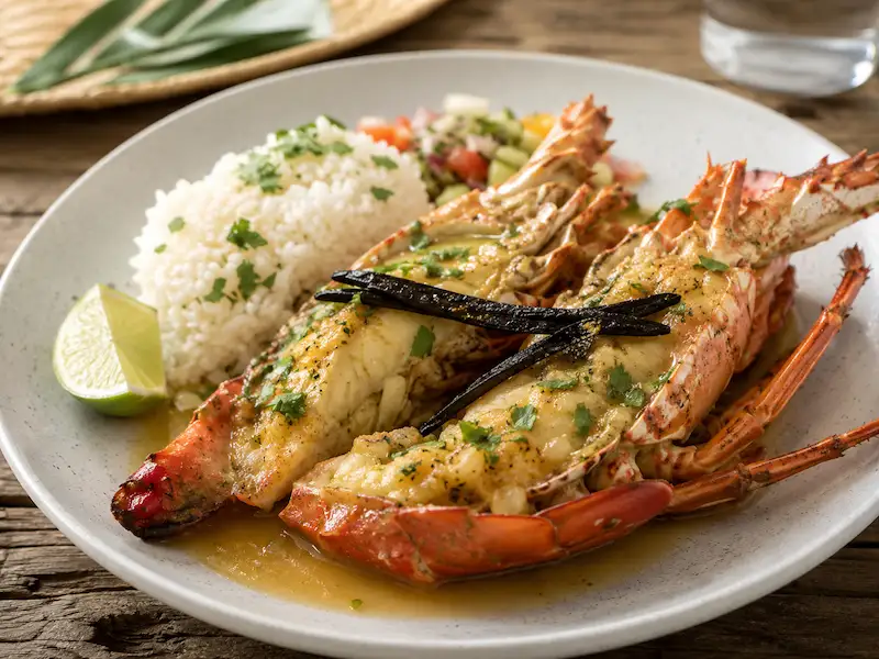 AfroKitchen recipe collection artwork for Langouste a la Vanille