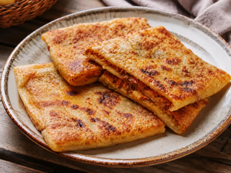 Mhadjeb recipe from Algeria