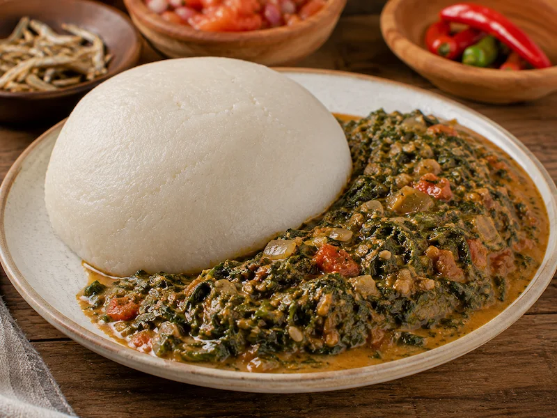 Nshima with Ifisashi recipe from Zambia