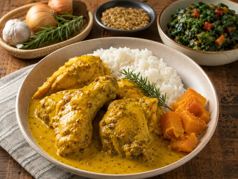 Mustard Chicken recipe from Gabon