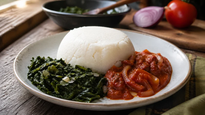 Ugali na Sukuma Wiki recipe image