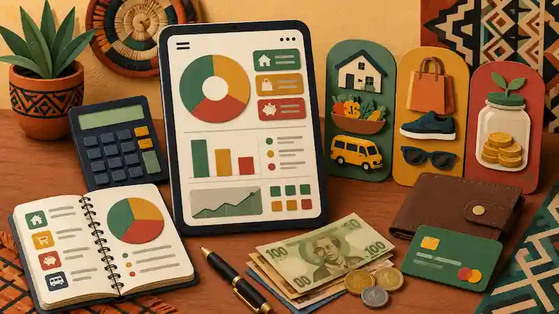 Trois blocs représentant les besoins, les envies et l’épargne dans un budget 50/30/20