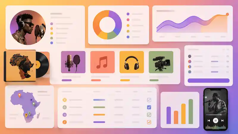 Studio de musique représentant la préparation du budget d’un album ou EP