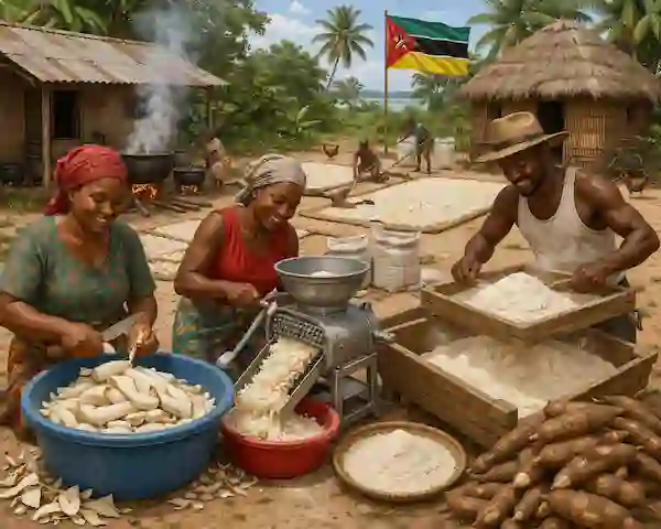 Illustration du calculateur de transformation du manioc — Ouganda