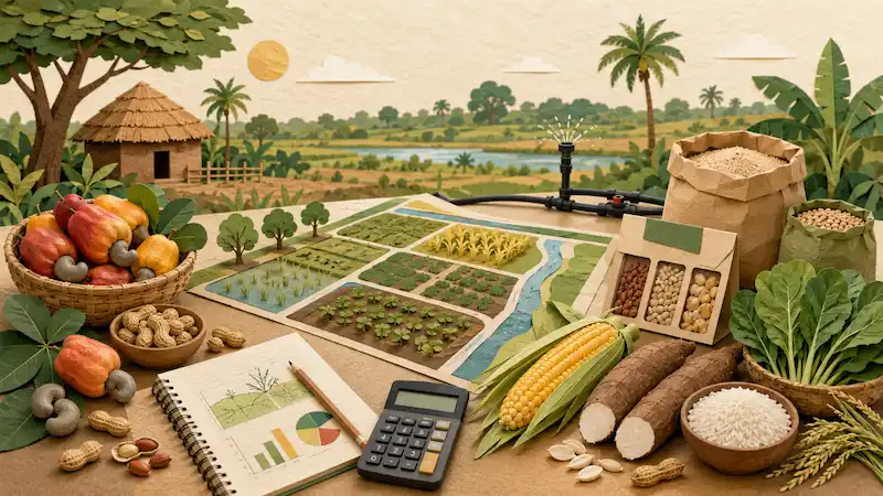 Illustration du calculateur de rendement pour Guinée-Bissau