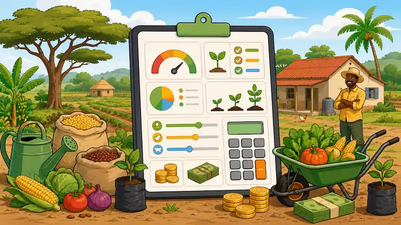 Illustration du calculateur de prêt agricole — Angola