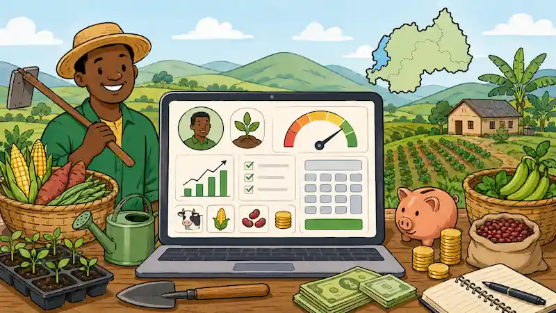 Illustration du calculateur de prêt agricole — Rwanda