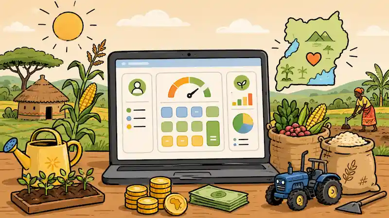 Illustration du calculateur de prêt agricole — Ouganda