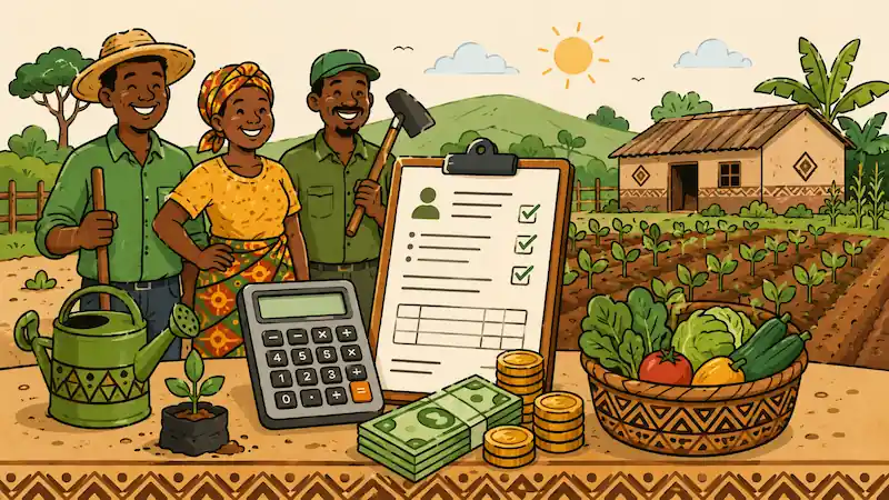 Mchoro wa zana ya kilimo : Mishahara ya shamba — Ghana