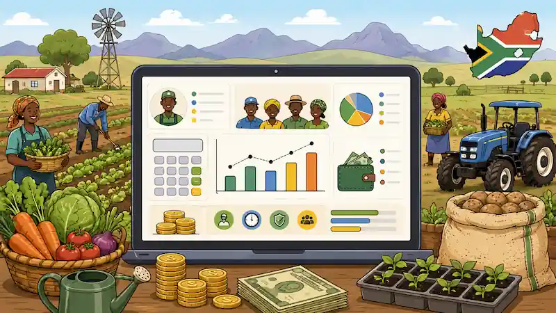 Mchoro wa zana ya kilimo : Mishahara ya shamba — Afrika Kusini
