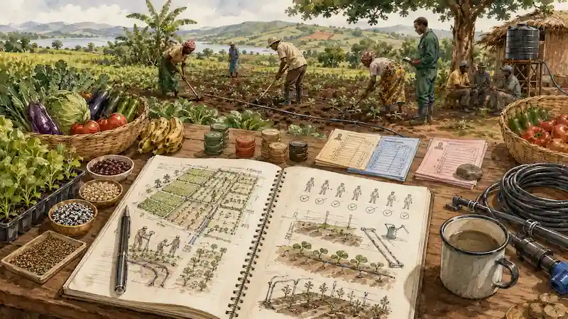 Mchoro wa zana ya kilimo : Mishahara ya shamba — Uganda