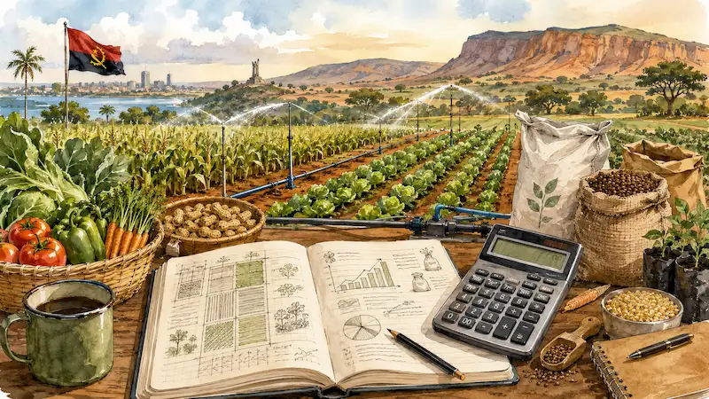Illustration du calculateur de rentabilité agricole — Angola