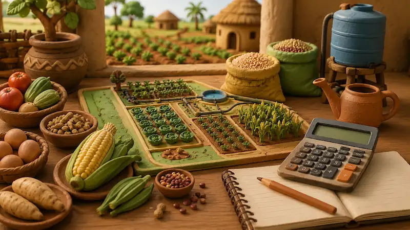 Illustration du calculateur de rentabilité agricole — Bénin