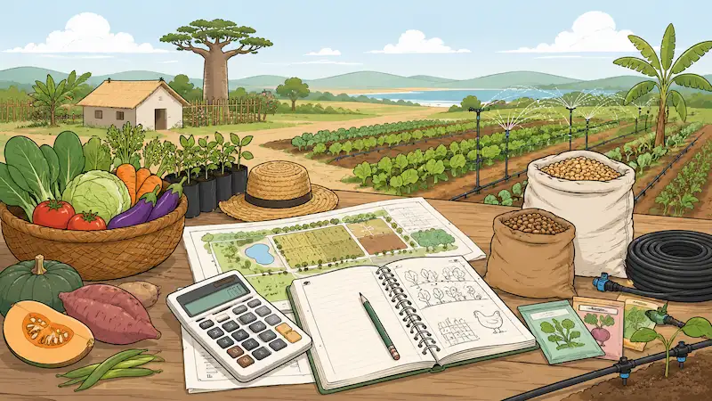 Illustration du calculateur de rentabilité agricole — Madagascar