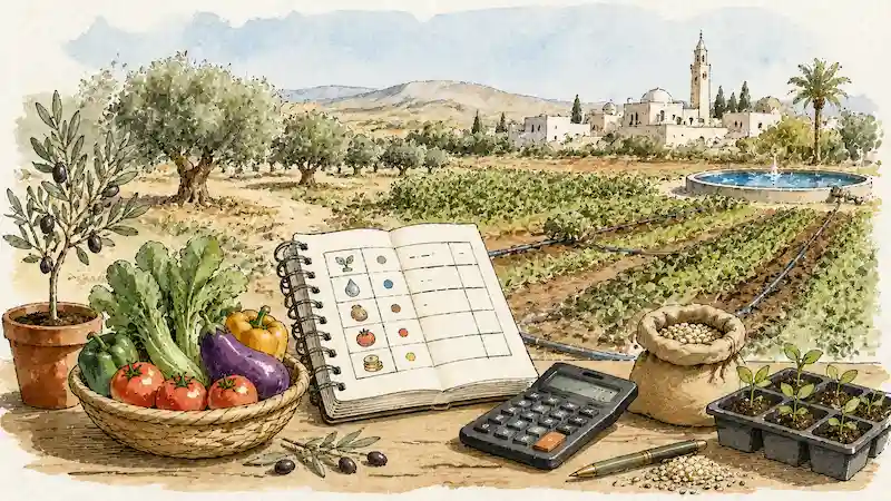 Illustration du calculateur de rentabilité agricole — Tunisie