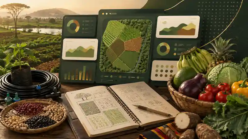 Illustration du calculateur de rentabilité agricole — Ouganda