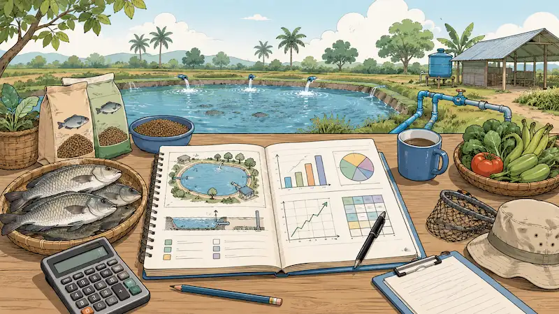 Illustration du calculateur de rentabilité piscicole — Côte d’Ivoire