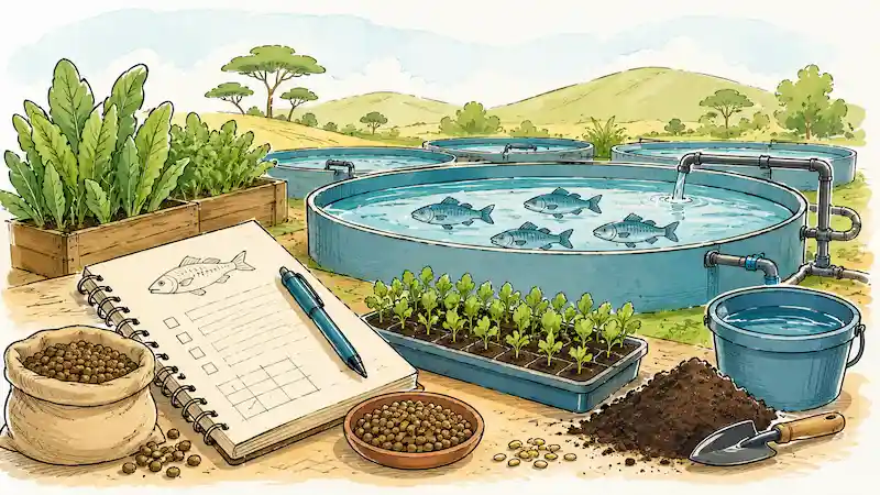 Illustration du calculateur de rentabilité piscicole — Éthiopie