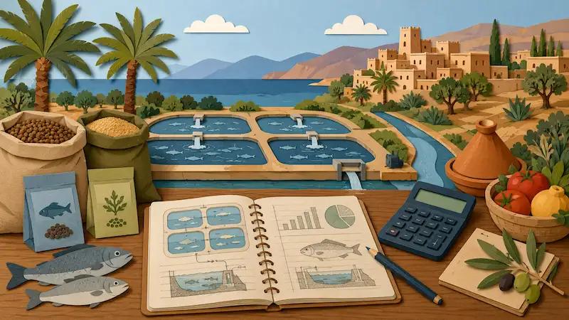 Illustration du calculateur de rentabilité piscicole — Maroc
