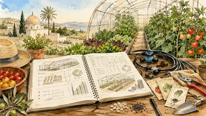 Illustration du calculateur de coût et de rentabilité d’une serre — Tunisie