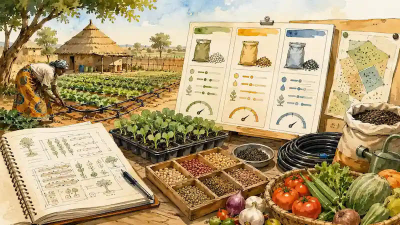 Illustration du comparateur de prix des intrants agricoles — Sénégal