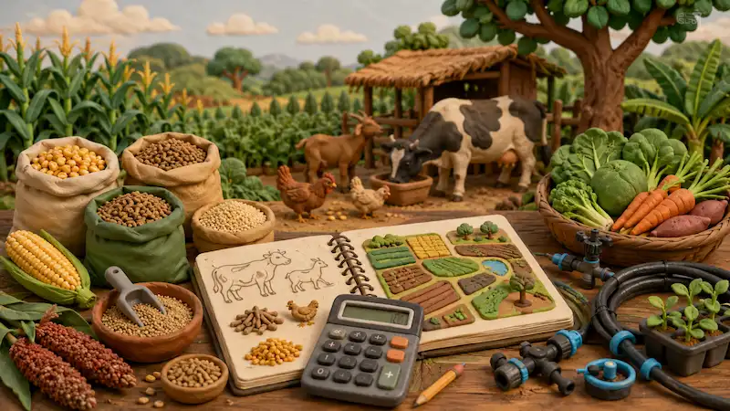 Illustration du calculateur de ration animale — Cameroun
