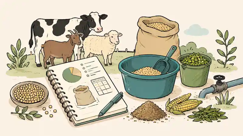 Illustration du calculateur de ration animale — Maroc