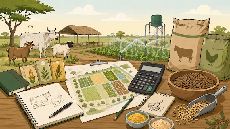 Illustration du calculateur de ration animale — Sénégal