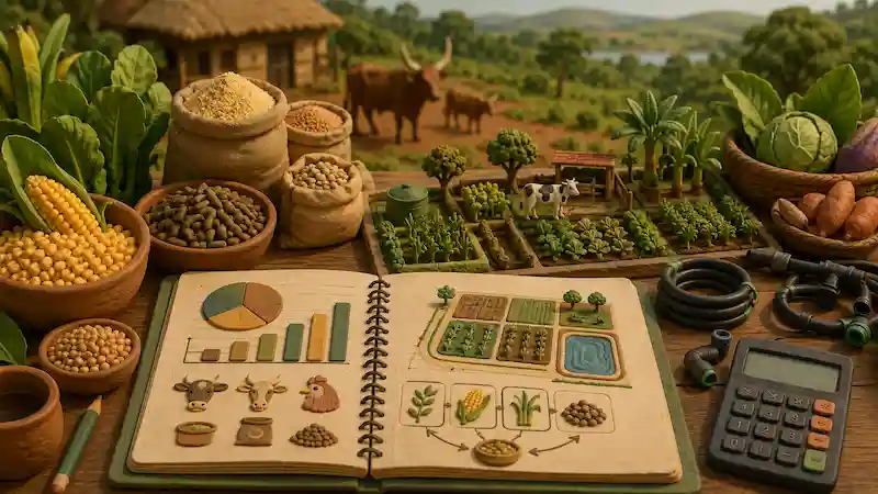 Illustration du calculateur de ration animale — Ouganda
