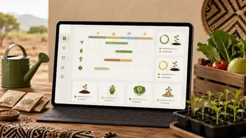 Illustration du calendrier de semis et des saisons agricoles