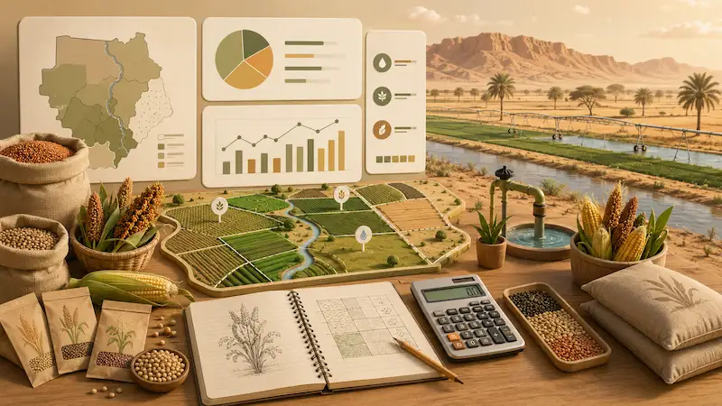 Illustration du calculateur de quantité de semences — Soudan