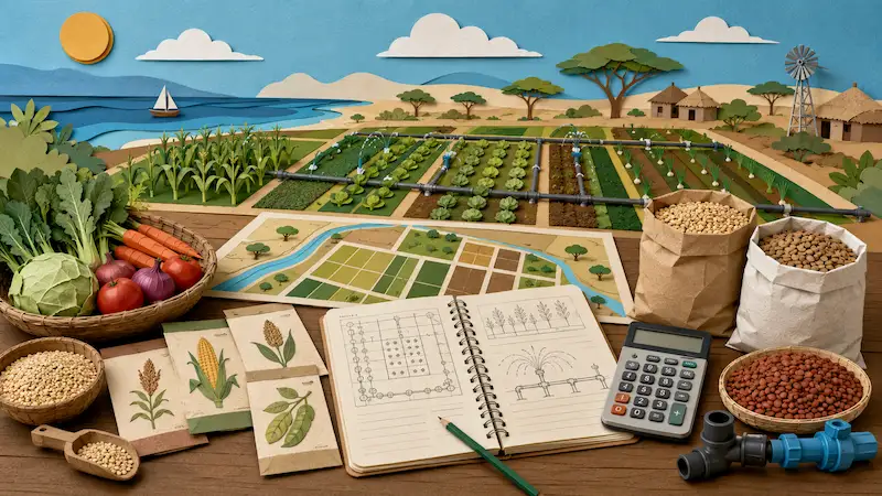 Illustration du calculateur de quantité de semences — Somalie