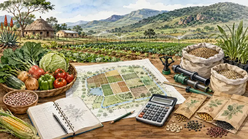Illustration du calculateur de quantité de semences — Eswatini