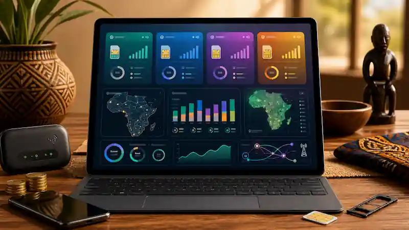 African telecom planning dashboard comparing mobile data bundles and network coverage